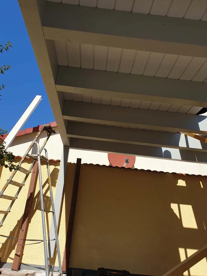 Carport 13012021 05 Holzbau Entstehung Carport Dachbau Bossert