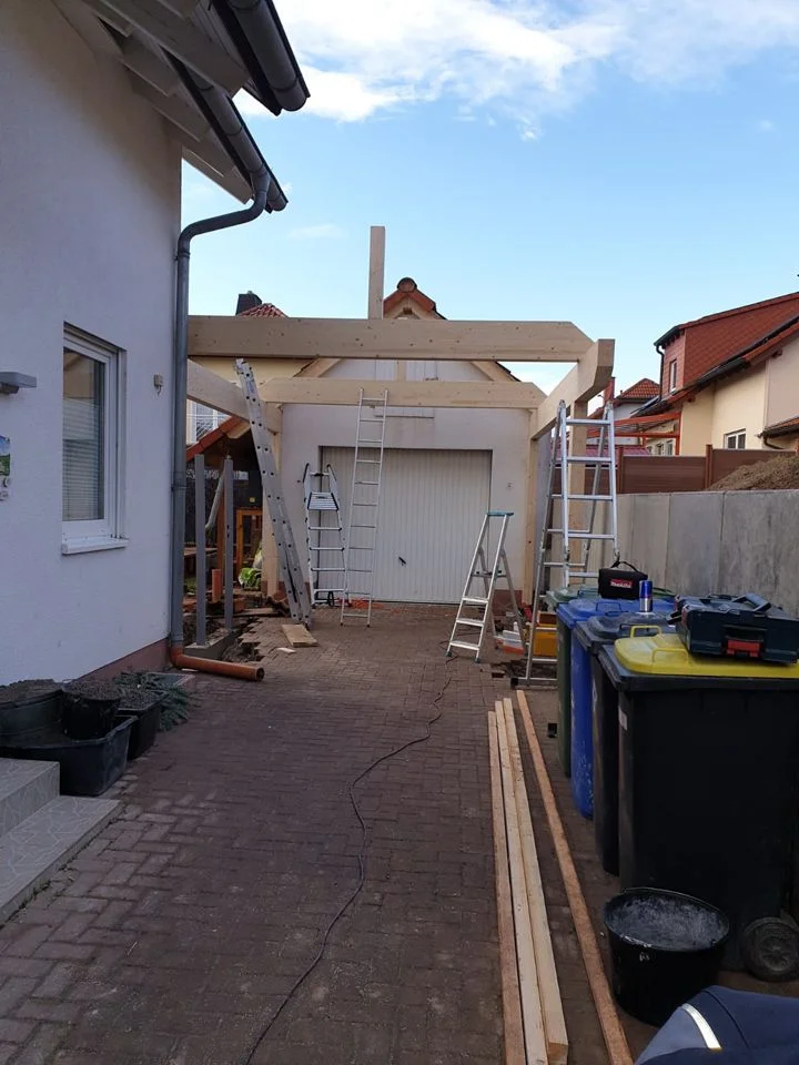 Entstehung Carport 04 Holzbau Entstehung Carport Dachbau Bossert