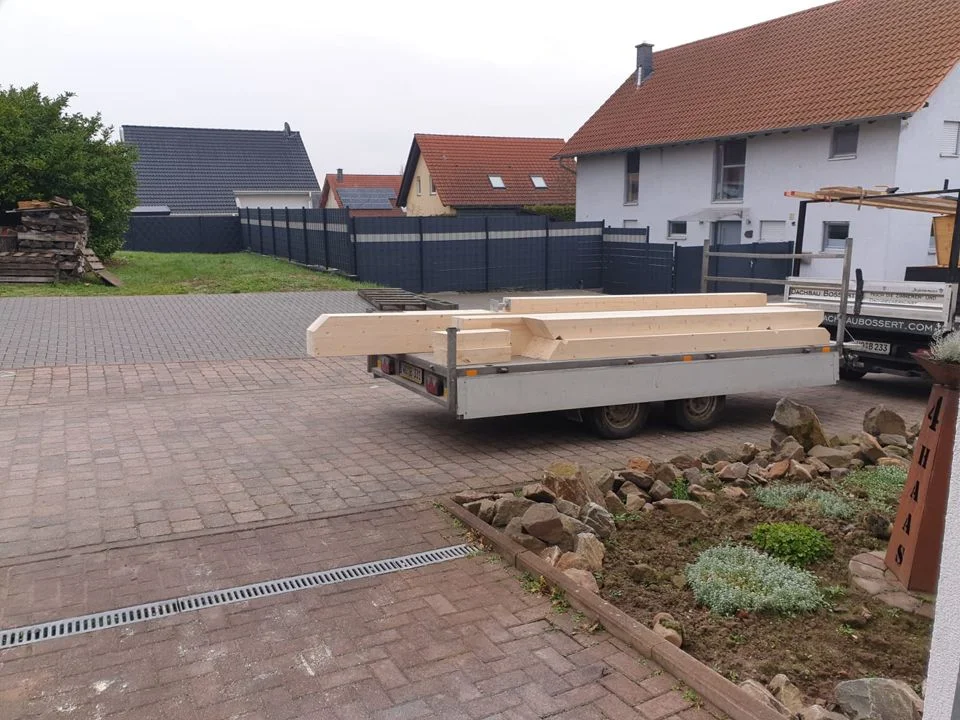 Entstehung Carport 05 Holzbau Entstehung Carport Dachbau Bossert