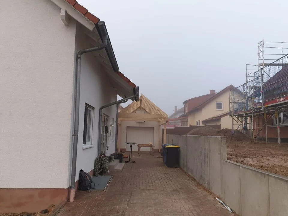 Entstehung Carport 06 Holzbau Entstehung Carport Dachbau Bossert