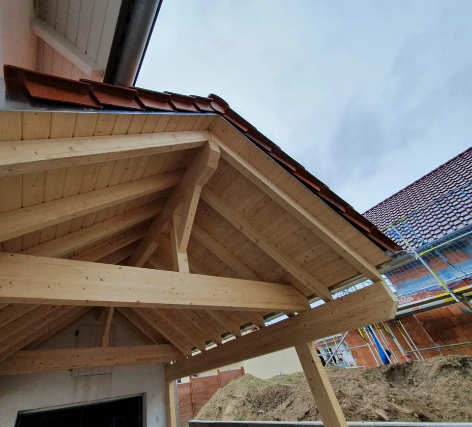 Entstehung Carport 12 Holzbau Entstehung Carport Dachbau Bossert