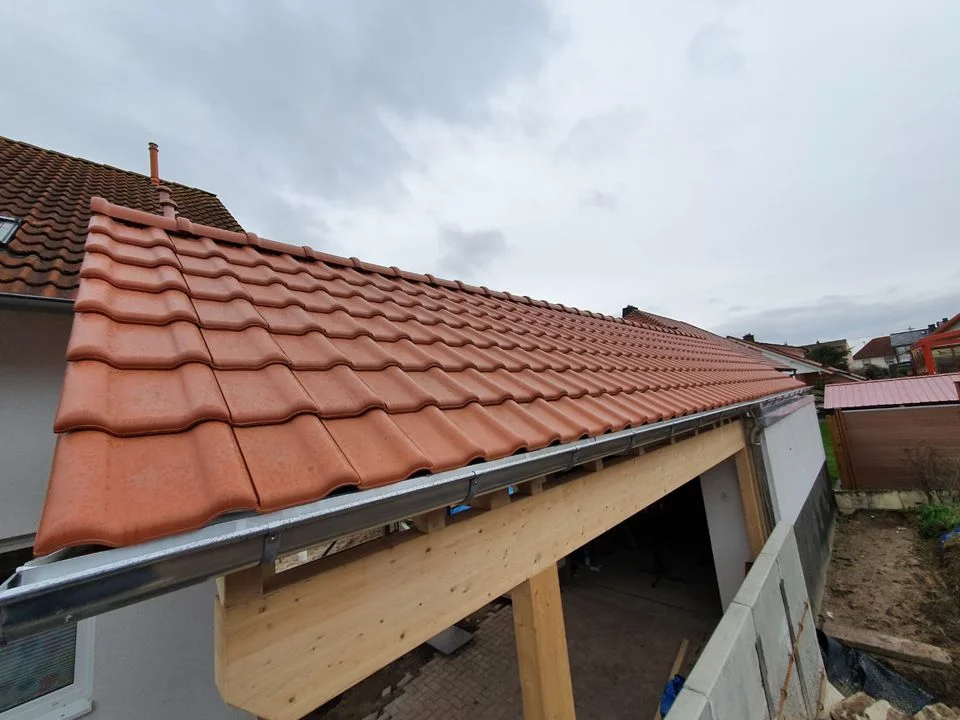 Entstehung Carport 15 Holzbau Entstehung Carport Dachbau Bossert