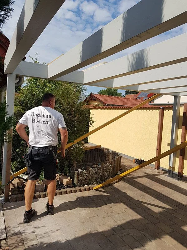 Holzbau Pergola 1 Holzbau Entstehung Pergola Dachbau Bossert