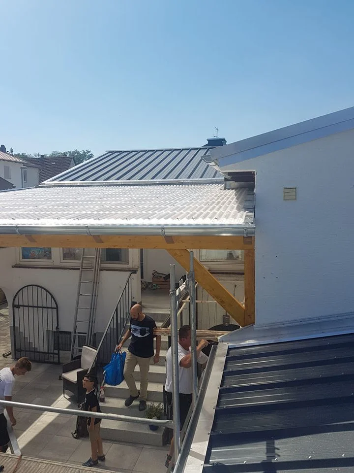 Ref Carport 110820 06 Holzbau Entstehung Carport Dachbau Bossert