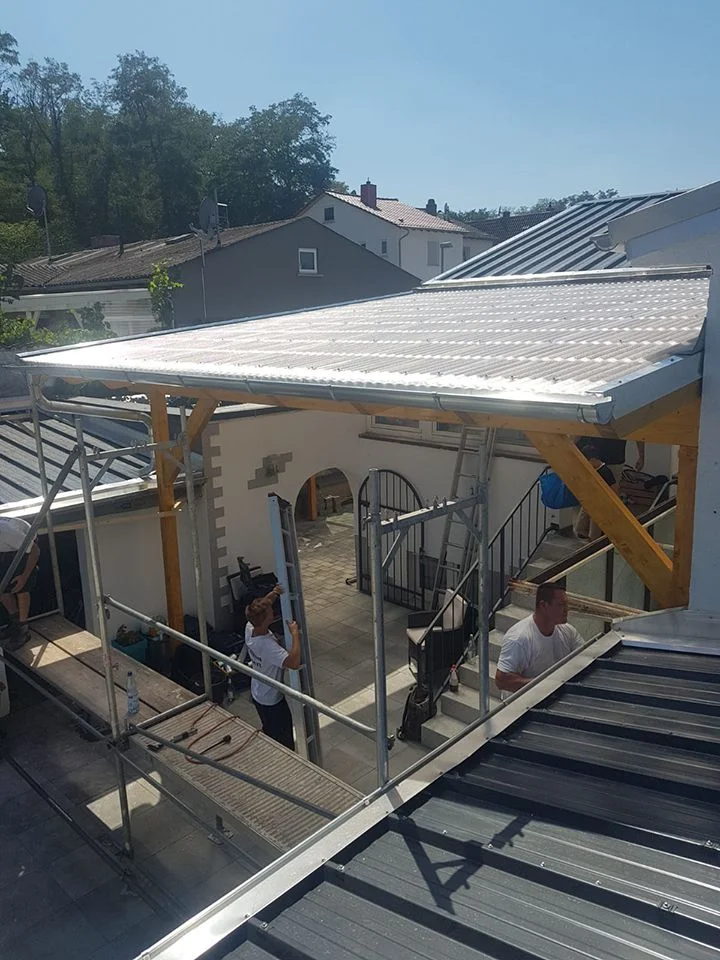 Ref Carport 110820 09 Holzbau Entstehung Carport Dachbau Bossert