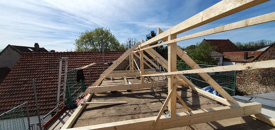 Ref Dachstuhl Montage 01 Dachbau Entstehung Gebaelk 02 Dachbau Bossert