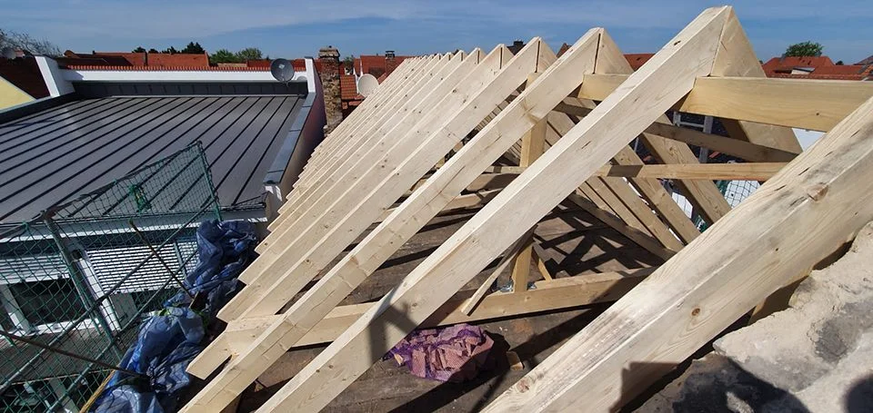 Ref Dachstuhl Montage 04 Dachbau Entstehung Gebaelk 02 Dachbau Bossert